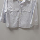 Zara White Button-Down Cropped Utility Shirt