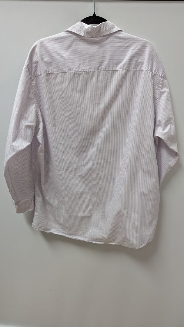 Alfani Men's Lavender/White Striped Fitted Stretch Fabric Shirt