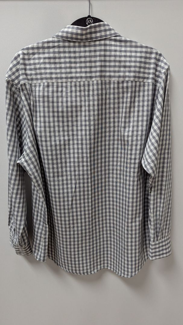 Alfani Performance Men's Grey/White Plaid Regular-Fit Shirt