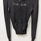 Bebe Black Y2K Full-Zip Embellished Sparkle Hoodie