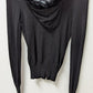 Bebe Black Y2K Full-Zip Embellished Sparkle Hoodie