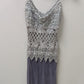 Belinda's Designs Light Grey/Purple Lace Mini Dress