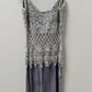 Belinda's Designs Light Grey/Purple Lace Mini Dress