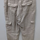 Nicole Miller NY Khaki Linen Cargo Jogger Casual Pants