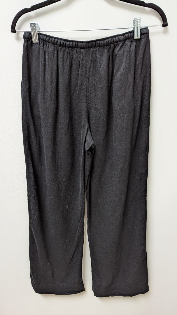 Abercrombie & Fitch Black Linen-Blend Casual Pants