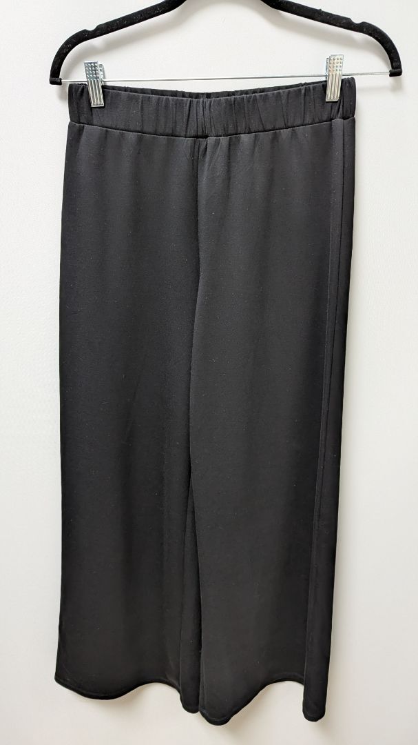 Divided H&M Black Elastic-Waist Wide-Leg Lounge Pants