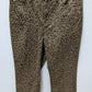 DKNY Jeans Dark Brown Leopard High-Rise Cropped Flare Jeans