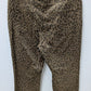 DKNY Jeans Dark Brown Leopard High-Rise Cropped Flare Jeans