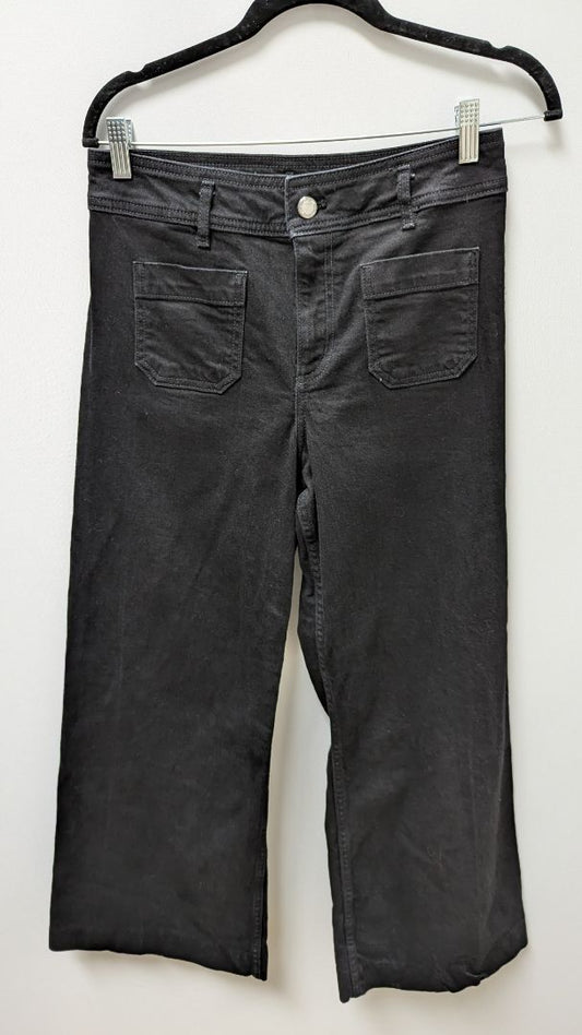 MANGO Black 4-Pocket Wide-Leg Jeans