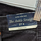 Abercrombie & Fitch Faded Black Ultra High-Rise Ankle Straight Jeans