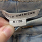 Good American Light Wash Crop Mini Bootcut Jeans
