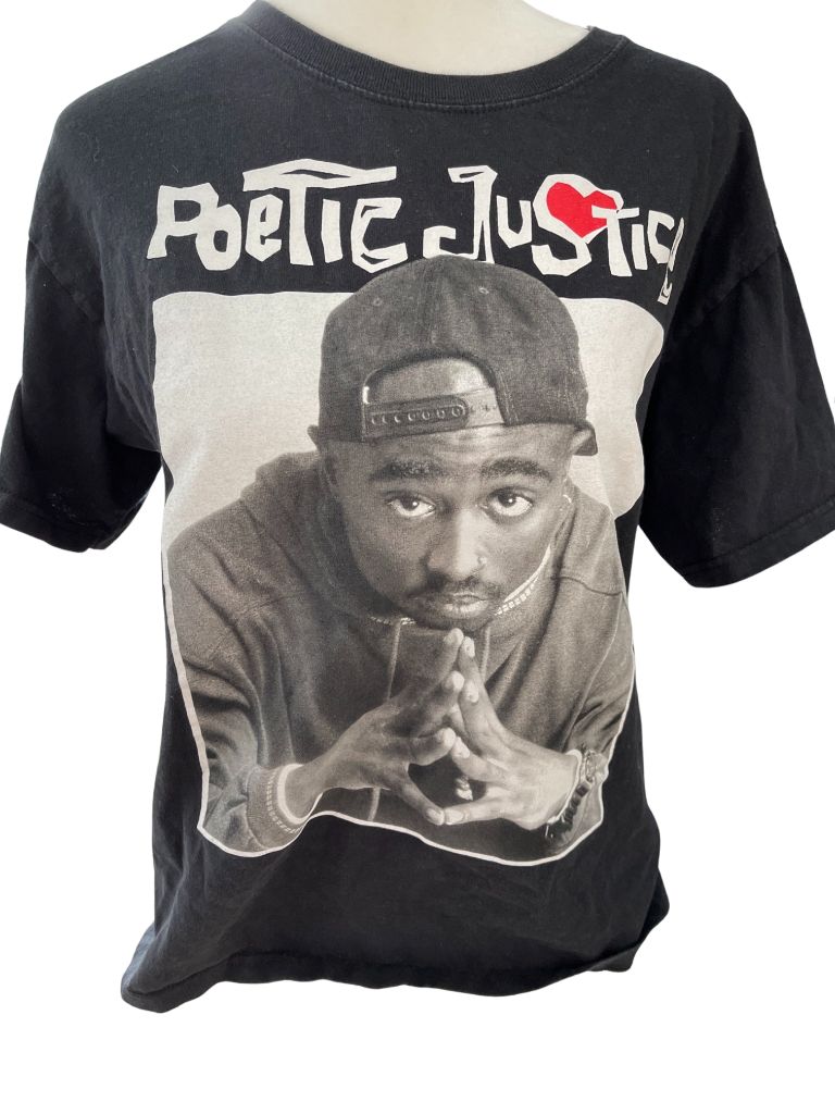 Poetic Justice Black Short Sleeve Tupac Tee
