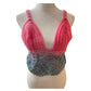 Recycled Threads Handmade Pink, Blue, White Crochet Bralette