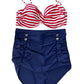 Cocoship Red/White/Blue Nautical Swim Two-Piece