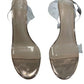 Richealnana Clear Chunky Heels with Ankle Strap