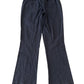Roxy Oceanside Black Linen Elastic Waist Straight Leg Pants