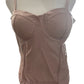 Say What Pink Spaghetti Strap Faux Leather Bodysuit