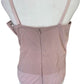 Say What Pink Spaghetti Strap Faux Leather Bodysuit