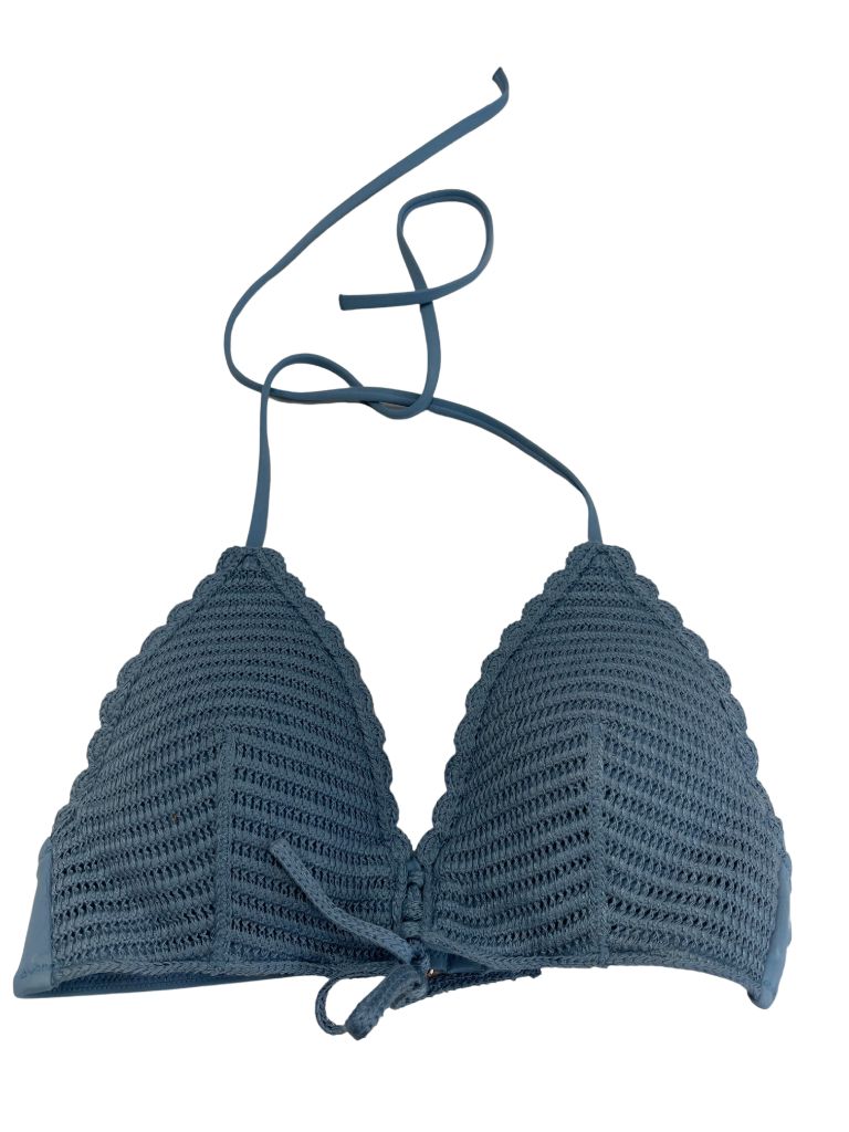 Shade and Shore Blue Crochet Swim Top