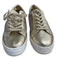Steven Gold Lace Up Perforated Sneaker