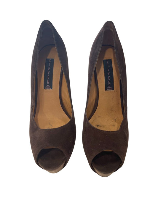 Steven by Steve Madden Brown Suede Heels