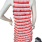 Studio M Rust Orange & Cream Tank Ruffled Dress