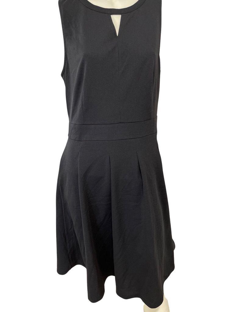 Sureple Black Sleeveless Retro Flare Dress with Pockets