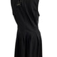Sureple Black Sleeveless Retro Flare Dress with Pockets