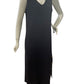 Susan Graver Liquid Black Tank Sleeveless Maxi Dress with Bottom Button