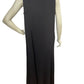 Susan Graver Liquid Black Tank Sleeveless Maxi Dress with Bottom Button