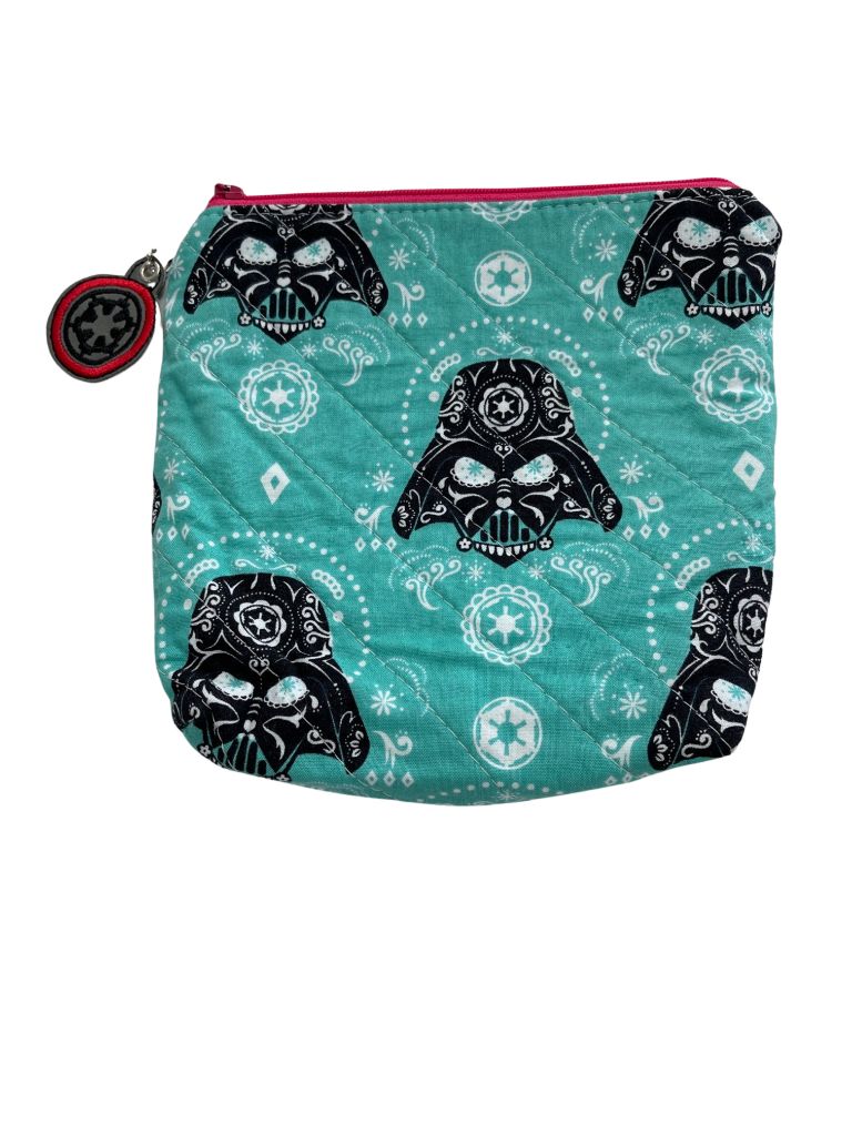 Teal & Black Storm Trooper Fabric Cosmetic Bag