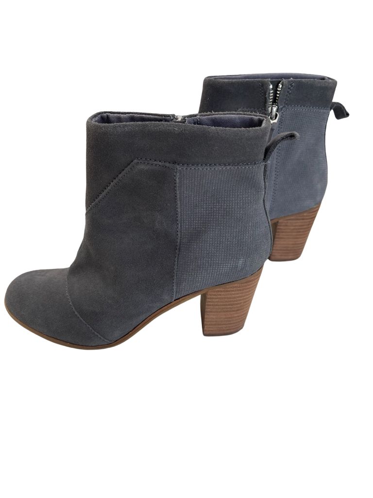 Toms Grey Chunky Heel Boots