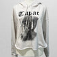 Tupac Shakur Cross Colours White Crop Hoodie