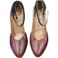 Valentino Brown/Maroon Leather Heels