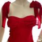 Velius Red Camisole Tie Shoulder Tank