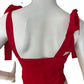 Velius Red Camisole Tie Shoulder Tank