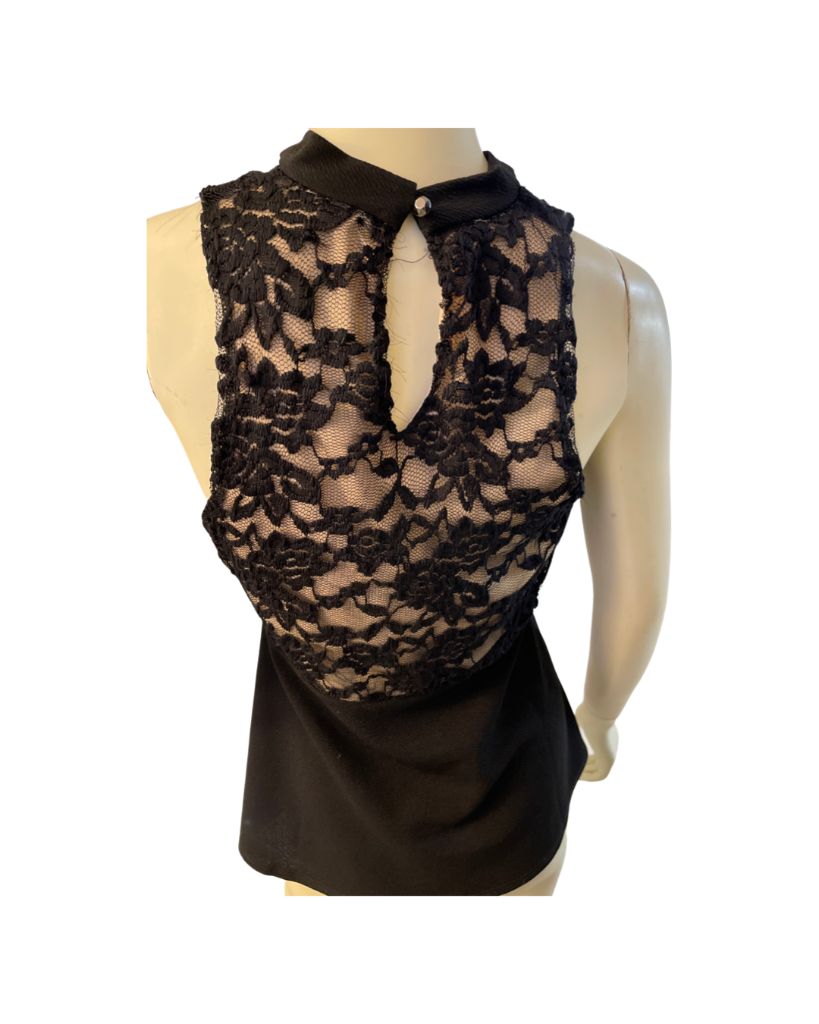 Venus Black Strap Lace Tank