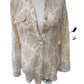 White House Black Market Pink/White Paisley Sheer Blouse