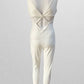 White Jumpsuit with Exposed Back
