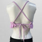 Xhilaration Lavender Ruffled Bikini Swim Top (M)