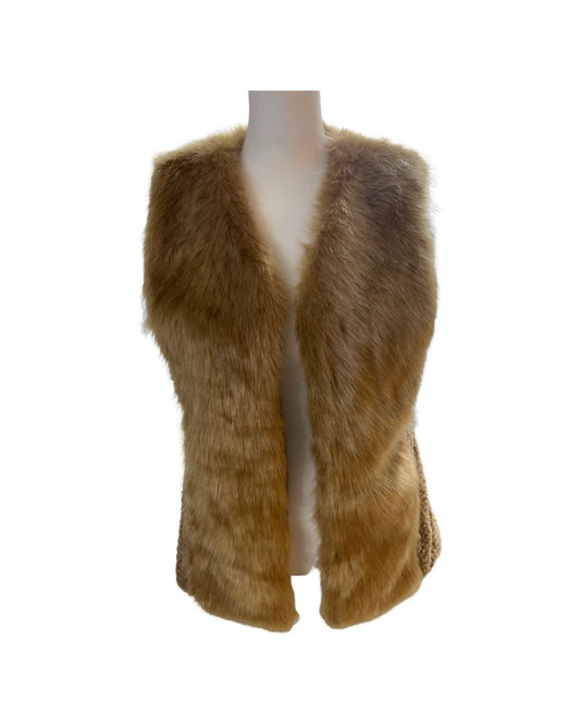 Ya Los Angeles  Brown Faux Fur Vest