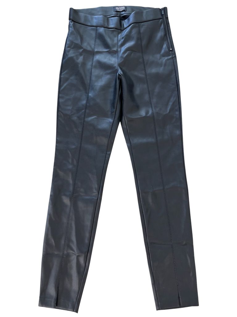 Zara Trafaluc Black Faux Leather Pants