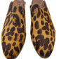 Zodiac Brown Faux Fur Pointed Toe Clogs