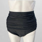 Black High Waist Swim Bottom with Side Ruching