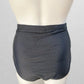 Black High Waist Swim Bottom with Side Ruching
