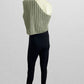Recycled Threads Handmade Green One-Shoulder Crochet Top