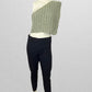 Recycled Threads Handmade Green One-Shoulder Crochet Top