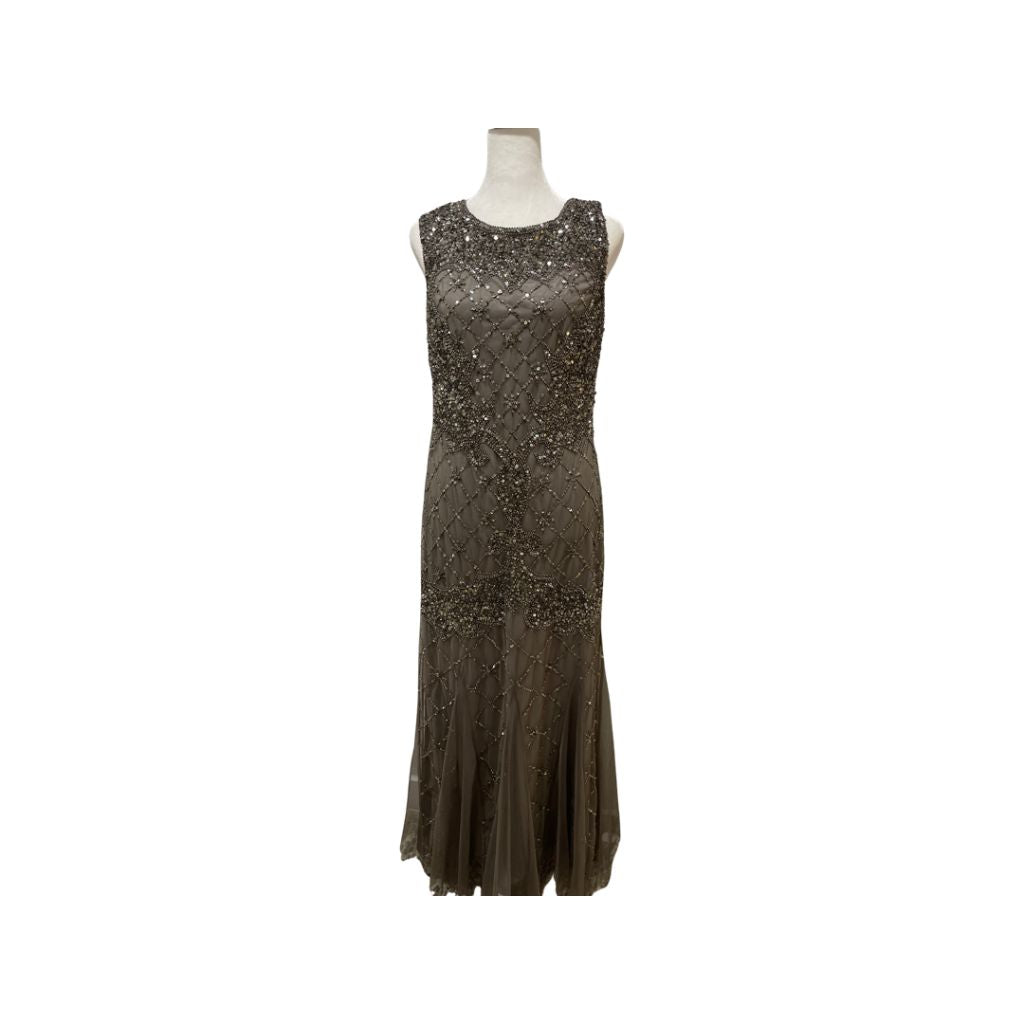 db studio Light Grey Sequin Formal Dress