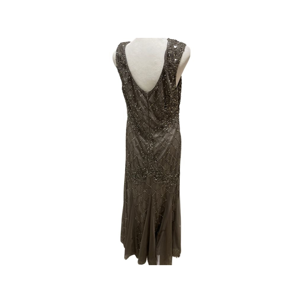 db studio Light Grey Sequin Formal Dress