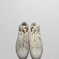 Michael Kors White Fashion Sneaker with Mixed Metallic Detailing